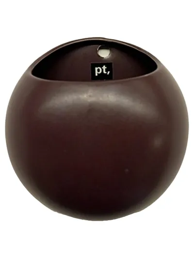 Present Time Wandvase Keramik Lila Rund Modern 14, 5x9, 8cm