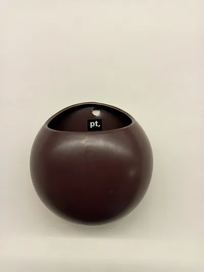 Present Time Wandvase Keramik Lila Rund Modern 14, 5x9, 8cm