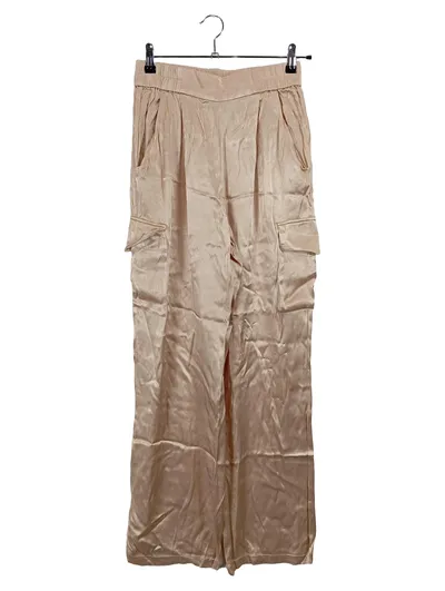 Esqualo Damen Cargohose Gr. 36 Beige Viskose Modisch Wide Leg