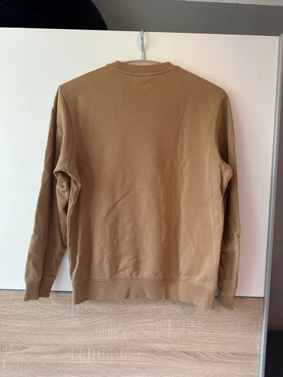 HUGO Herren Sweatshirt Beige Gr. M Casual Logo-Print Baumwolle