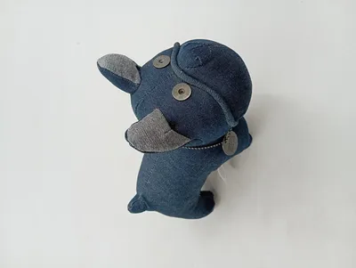 Jack & Jones Denim Dog Dekoanhänger Bulldogge Baumwolle Blau 22cm
