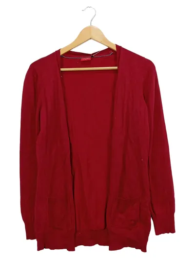 ZABAIONE Damen Strickjacke Rot Gr. 38/M Casual Langarm