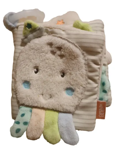 Fehn Stoffbuch Oktopus Baby Fühlbuch Soft Book Pastell Meerestiere