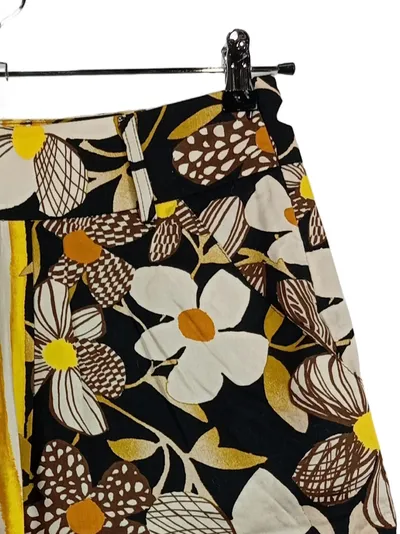 Hirsch Damen A-Linienrock Vintage Blumenmuster Mehrfarbig Gr. 38/M