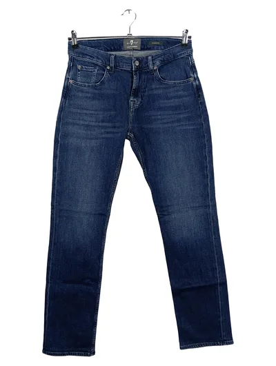 7 For All Mankind Damen Jeans Straight Leg Standard Blau Gr. 40 W31 L33 Kaschmir
