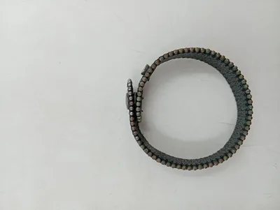 Replay Lederarmband Armband Schwarz Nieten Schriftzug 23 cm Casual