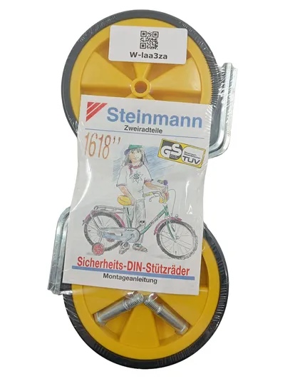 Steinmann Sicherheits-DIN-Stützräder 16-18 Zoll Kinder Fahrrad Gelb