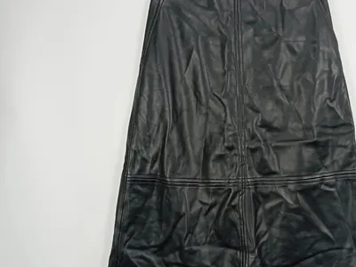EDC Lederrock Damen Gr. 36/S Schwarz Midirock