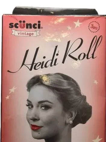 Scünci Heidi Roll Haarteil Vintage Damen Schwarz Uni