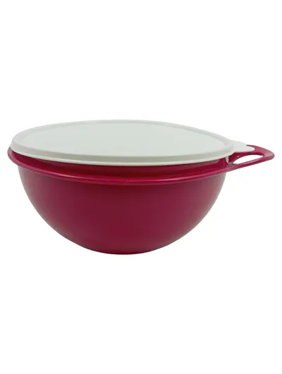 Tupperware Rührschüssel 2, 75L Pink Kunststoff Schüssel mit Deckel