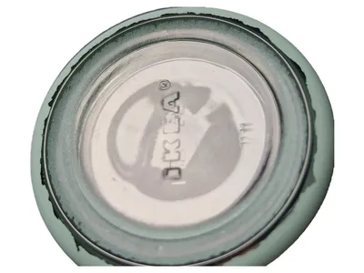 IKEA Trinkglas Grün Glas 6cm Höhe Basic Wasserglas Saftglas Alltag