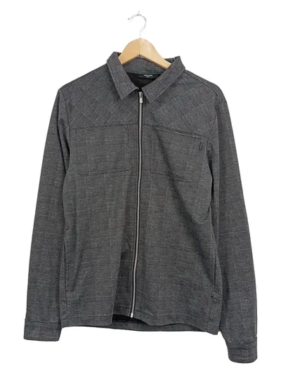 JACK & JONES Premium Herren Leichte Jacke Kariert Grau Gr. L