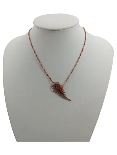 KONPLOTT Halskette mit Flügel Anhänger Damen Elegant Gold 50cm Kette