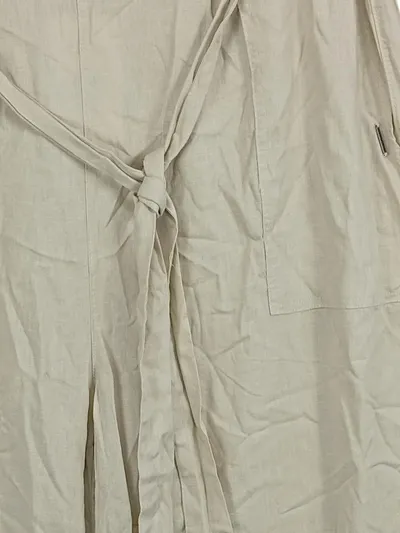 ROXY Leinen Stoffhose Damen Beige Gr. W31;40;L Casual mit Schleife