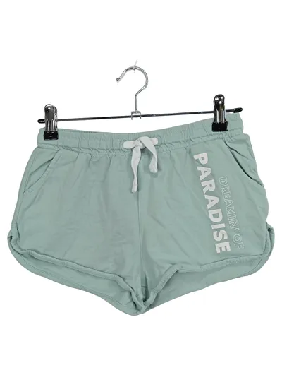 PAGEONE YOUNG Kinder Shorts Gr. 152 Grün Casual mit Schriftzug