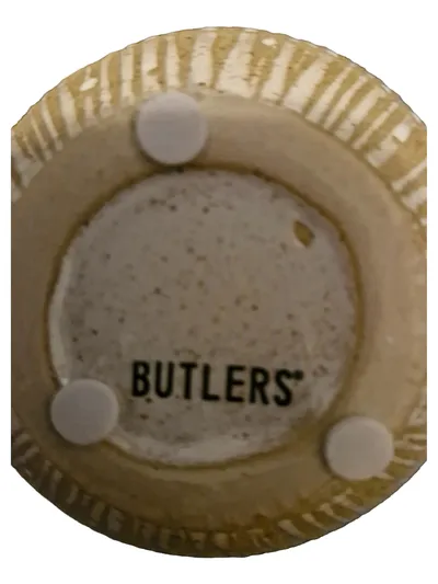 BUTLERS Hängetopf Keramik weiß gestreift bauchig Ø12cm H9cm Modern