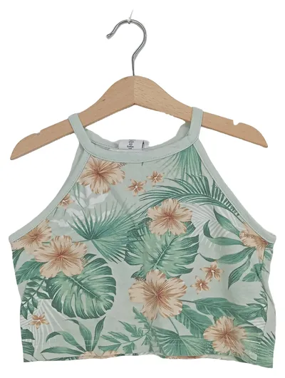 pageone young Kinder Crop Top 134/140 Mehrfarbig Blumenmuster