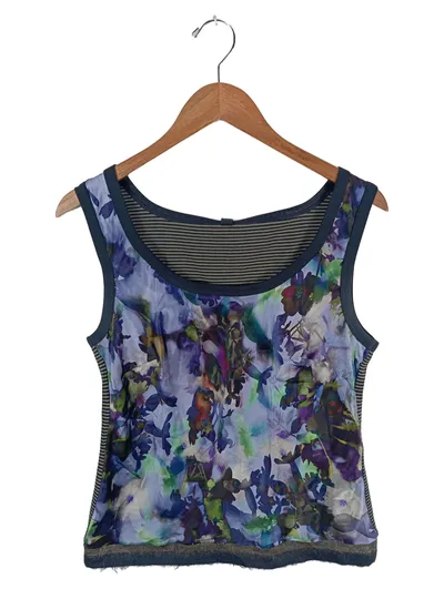 Marc Cain Damen Top Blumenmuster Mehrfarbig Einheitsgröße Casual
