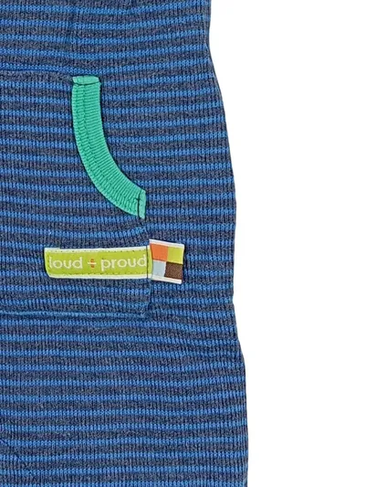 Loud + Proud Baby Latzhose Strampler Blau Gestreift Gr. 50x56 Baumwolle