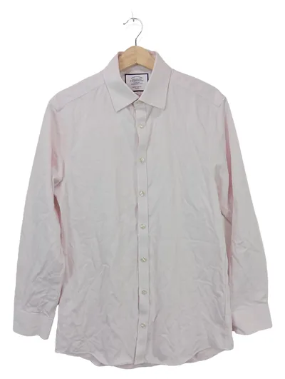 Charles Tyrwhitt Herren Business Hemd Rosa Gr. 39 (48/M) Extra Slim Fit