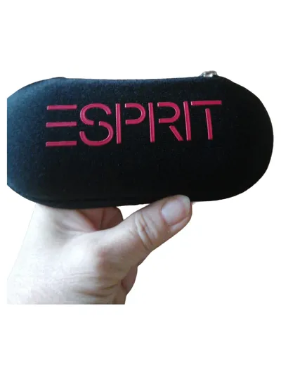 ESPRIT Brillenetui Hartschale Schwarz Rot mit Reißverschluss