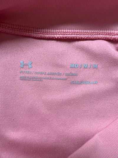 Under Armour Damen Sportshirt Langarmshirt Rosa Gr. 38 M Coldgear