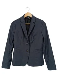Mango Blazer Damen Grau Meliert Business Jacke Gr. 36/S Polyester Büro 1