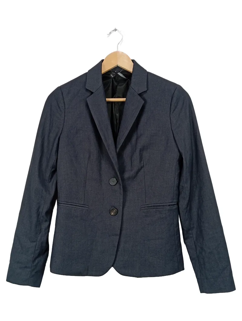 Mango Blazer Damen Grau Meliert Business Jacke Gr. 36/S Polyester Büro 1
