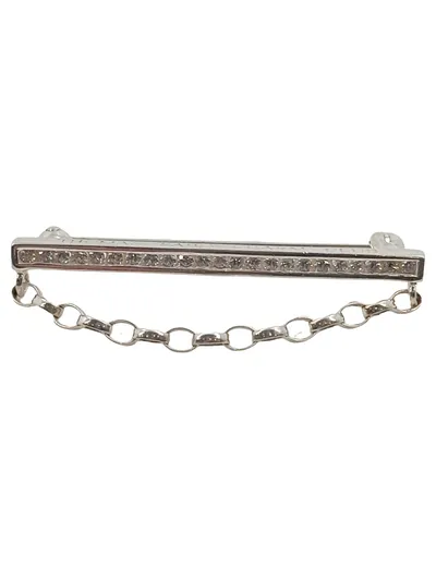 Thomas Sabo Charm Club Brosche Silber Elegant Strasssteine 4,5cm