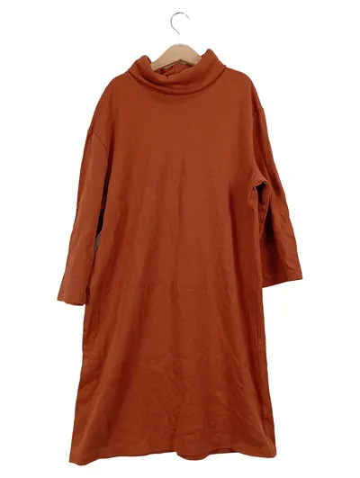 ZARA TRAFALUC Damen Freizeitkleid Rollkragen Orange Gr. 36/S