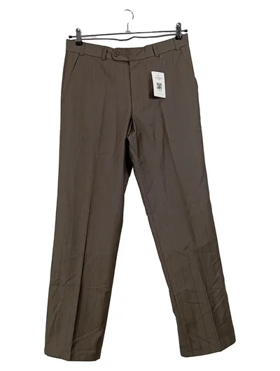 CANDA Herren Anzughose Nadelstreifen Business Elegant Braun Gr. 46