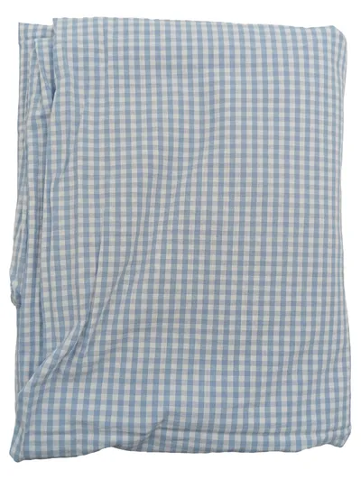 Steiff Kinder Bettwäsche Teddybär Blau Kariert 95x125 cm Baumwolle