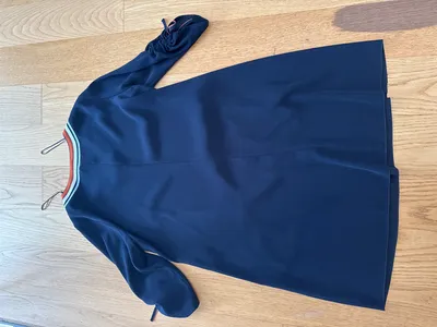 Marc Aurel Damen Freizeitkleid Gr. 40 Blau Gestreift V-Ausschnitt