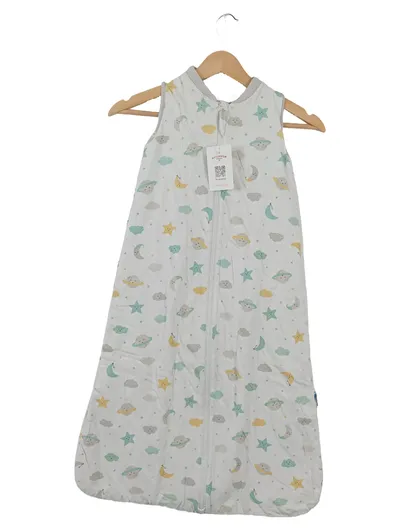 Slumbersac Baby Schlafsack Gr. 90 cm Mond Sterne Wolken Weiß Baumwolle