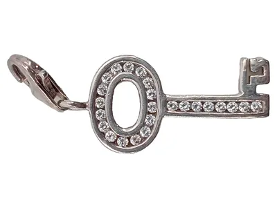 Thomas Sabo Damen Kettenanhänger Schlüssel Silber Strass Elegant