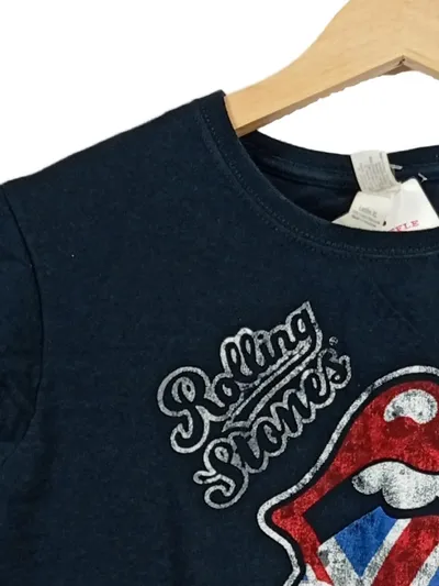 Gildan Rolling Stones Band T-Shirt Damen Gr. 42/XL Blau Casual