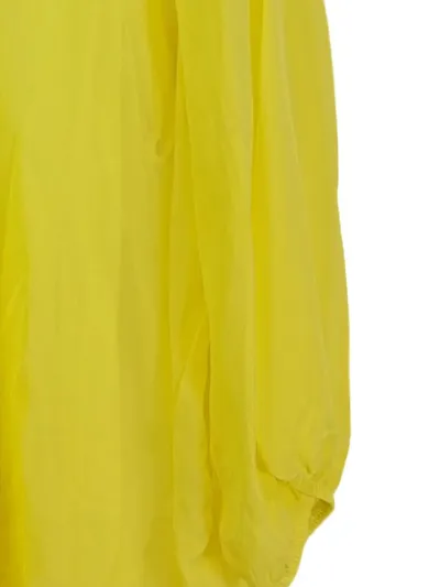 Lisa Tossa Damen Bluse Gr. 44 Gelb 3/4-Arm Casual Polyester