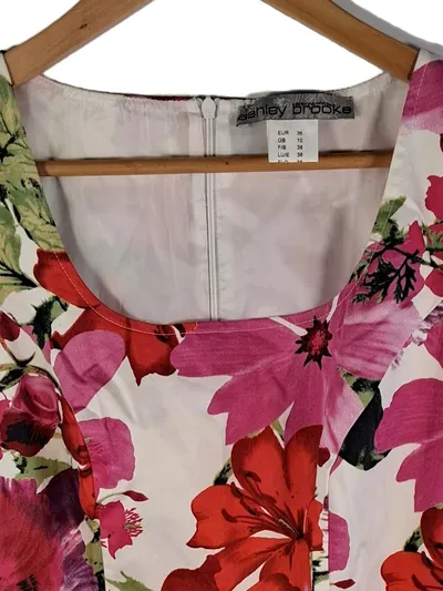 Ashley Brooke Damen Sommerkleid Blumenmuster Mehrfarbig Gr. 36
