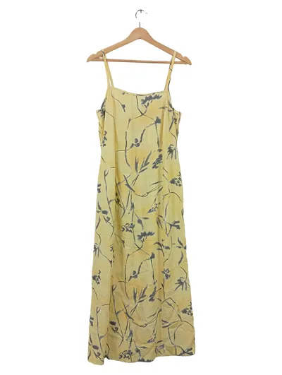 Vilona Moda Damen Sommerkleid Maxikleid Gelb Blumen Gr. 42 XL