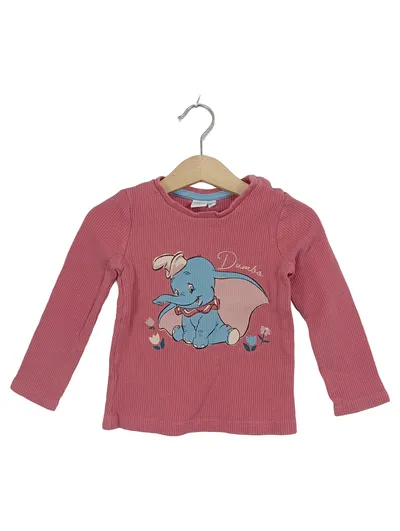 Disney Baby Langarmshirt Dumbo Mädchen Gr. 92 Rosa Elefant