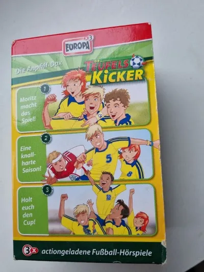 EUROPA Die Teufelskicker Die Anpfiff-Box 3 CDs Fußball Hörspiel für Kinder