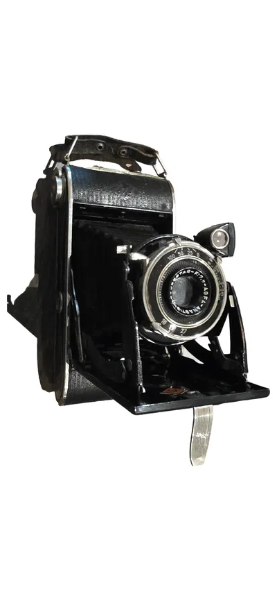 Agfa AGFA-ANASTIGMAT-JGESTAR-F:7.7 Analogkamera Vintage Faltkamera Schwarz
