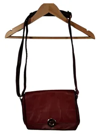 L.CREDI Damen Umhängetasche Leder Rot 28x21 cm Klassisch 2