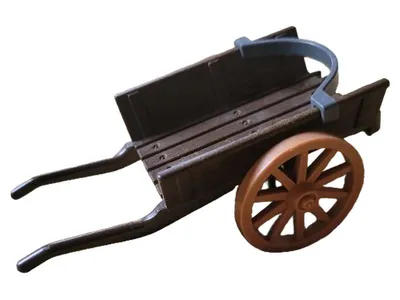 Playmobil Karren Handwagen Kunststoff Braun 11 cm Zubehör Ritter Western