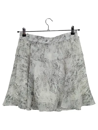 Banana Republic Damen A-Linienrock Gr. 38 Modern Weiß Tierdruck