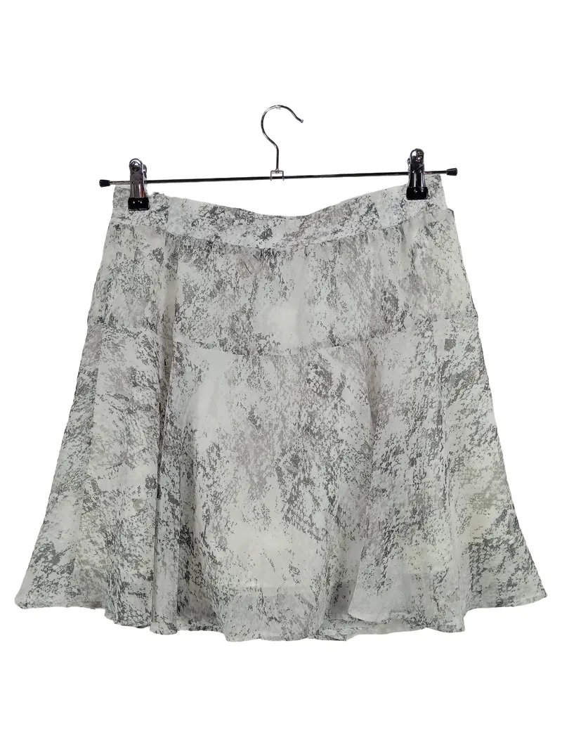Banana Republic Damen A-Linienrock Gr. 38 Modern Weiß Tierdruck 1
