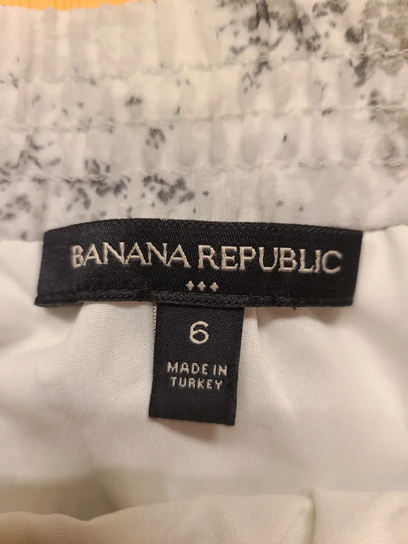 Banana Republic Damen A-Linienrock Gr. 38 Modern Weiß Tierdruck 3