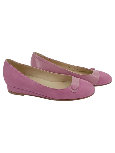 BRUNO MAGLI Ballerinas Damen 38 Rosa Wildleder Elegant Klassisch