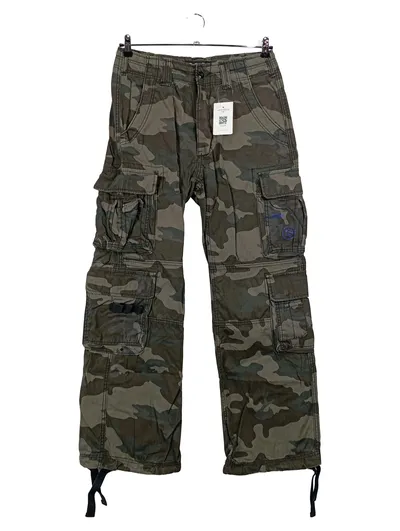 Brandit Cargohose Herren Tarnmuster Grün Gr. 38 (M)