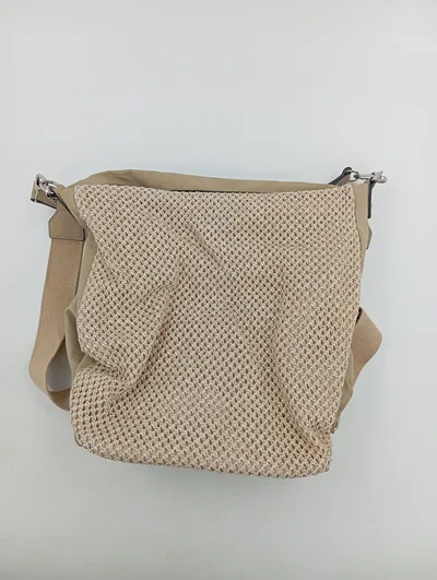 COX Umhängetasche Damen Beige Netzmuster Crossbody Schultertasche